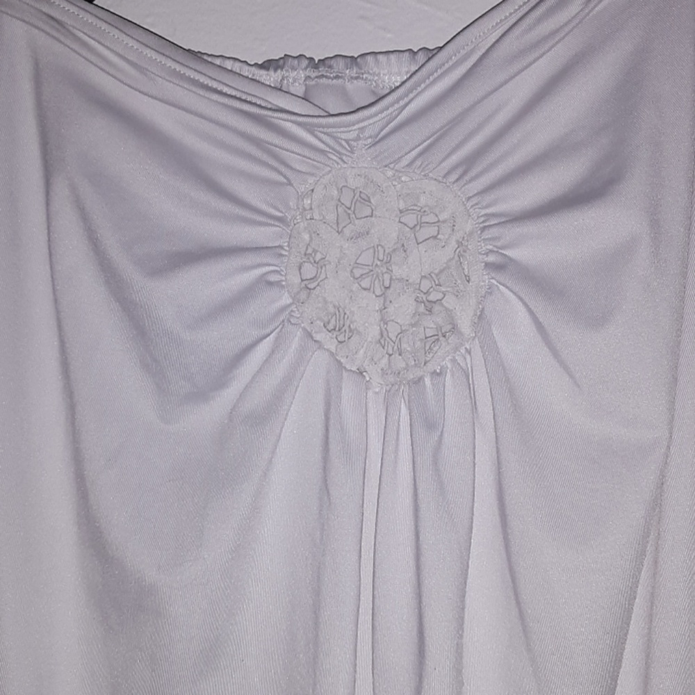 WHITE STRAPLESS DRESS - Picture 2 of 2